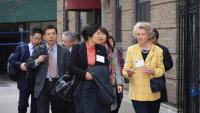 (Left to right) Anke Nolting, PhD (right) at Columbia Medical School in 2016.
